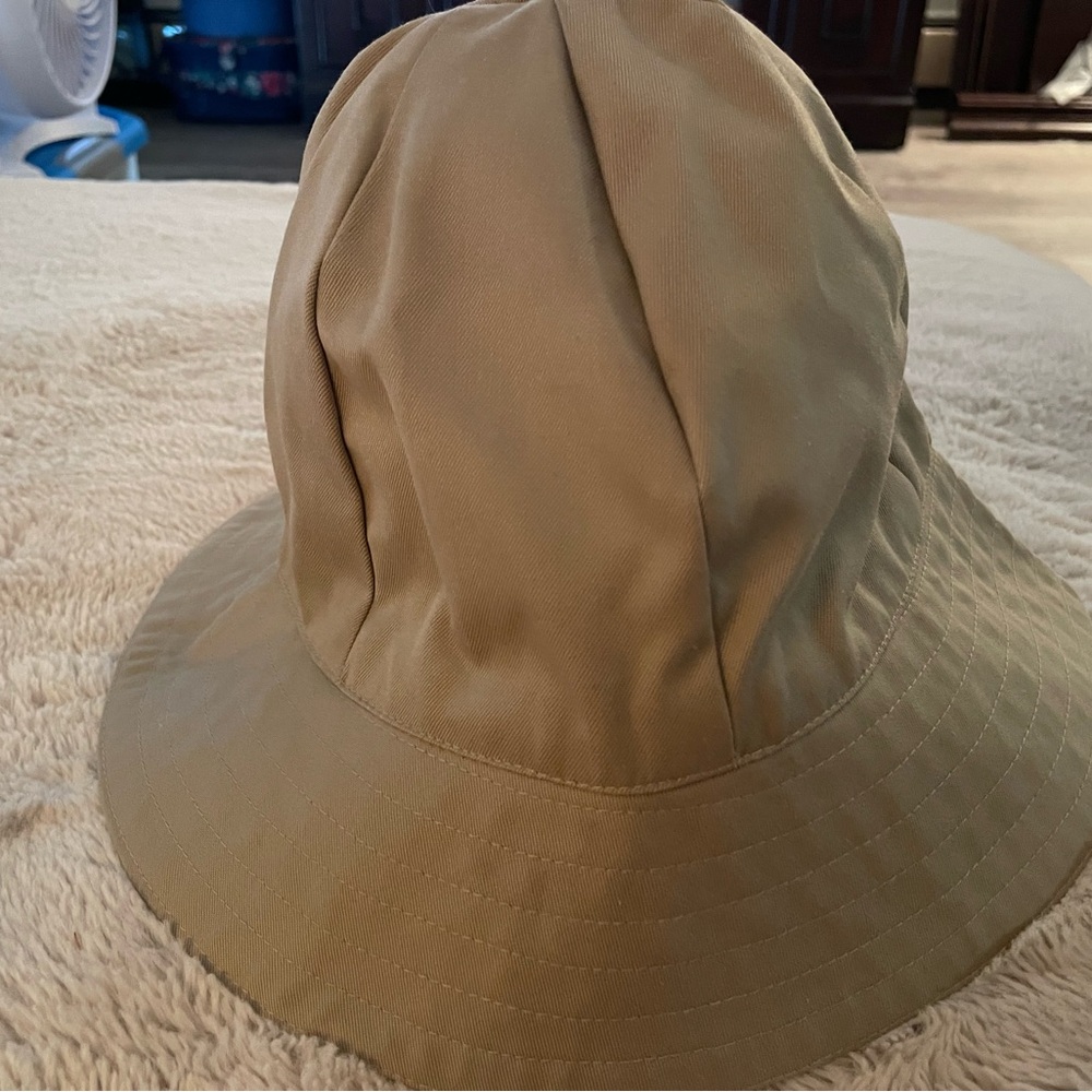 Vintage Burberry Plaid/Khaki Reversible Bucket Hat, Used EC - Picture 3 of 5